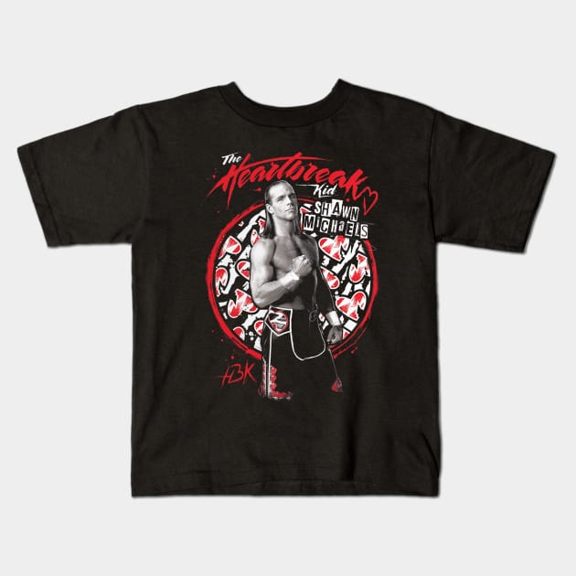 Shawn Michaels Heartbreak Kid Kids T-Shirt by Holman